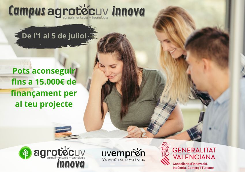 Imagen del evento:Cartel informativo del Campus AgrotecUV Innova